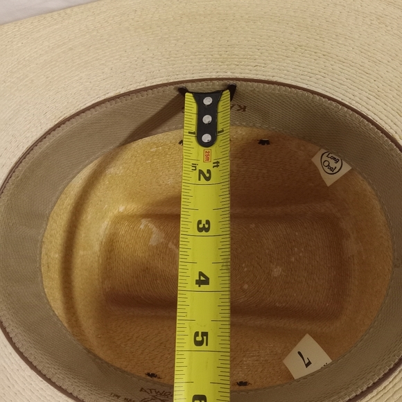 ATWOOD Straw Hat,Long Oval Style Kaycee , Natural Size 7 - Picture 13 of 13